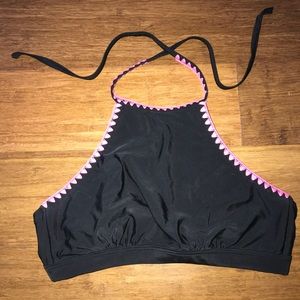 Cute Black and Pink Bikini Top